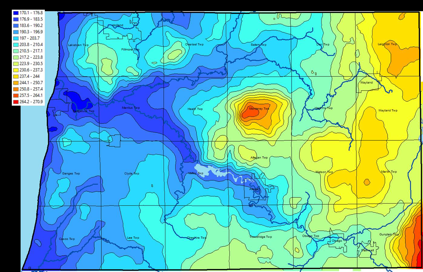 Allegan County Groundwater Study Map
